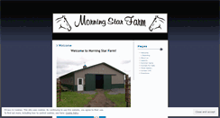 Desktop Screenshot of morningstarfarmhorses.wordpress.com