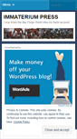 Mobile Screenshot of immaterium.wordpress.com
