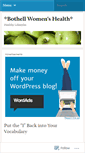 Mobile Screenshot of bothellwomenshealth.wordpress.com