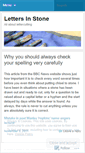 Mobile Screenshot of lettersinstone.wordpress.com
