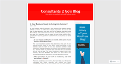 Desktop Screenshot of consultants2go.wordpress.com