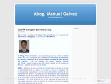 Tablet Screenshot of manuelgalvez.wordpress.com