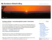 Tablet Screenshot of mysundanceglobal.wordpress.com