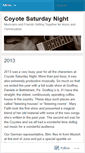 Mobile Screenshot of coyotesaturdaynight.wordpress.com