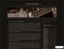 Tablet Screenshot of coyotesaturdaynight.wordpress.com