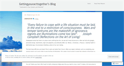Desktop Screenshot of gettingyouracttogether.wordpress.com
