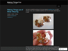 Tablet Screenshot of makingthingsfun.wordpress.com