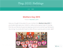 Tablet Screenshot of may2015holidays.wordpress.com