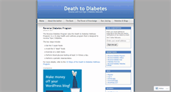 Desktop Screenshot of deathtodiabetes.wordpress.com