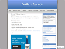 Tablet Screenshot of deathtodiabetes.wordpress.com