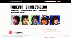 Desktop Screenshot of forevershiningshinee.wordpress.com