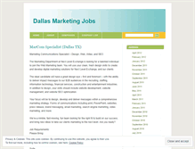 Tablet Screenshot of marketingjobsdallas.wordpress.com