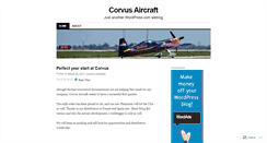 Desktop Screenshot of corvusaircraft.wordpress.com