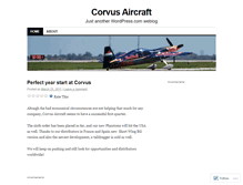 Tablet Screenshot of corvusaircraft.wordpress.com