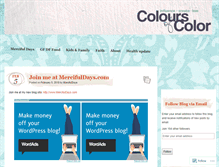 Tablet Screenshot of coloursofcolor.wordpress.com