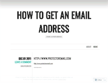 Tablet Screenshot of howtogetanemailaddress.wordpress.com