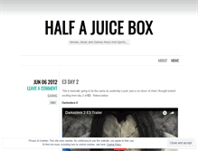 Tablet Screenshot of halfajuicebox.wordpress.com