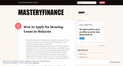 Desktop Screenshot of masteryfinance.wordpress.com