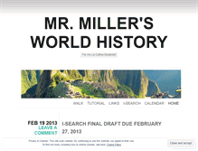 Tablet Screenshot of mrmillerhistory.wordpress.com