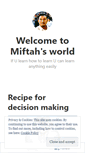 Mobile Screenshot of miftahworld.wordpress.com