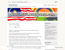 Tablet Screenshot of hakimitis.wordpress.com
