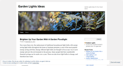 Desktop Screenshot of gardenlightingideas.wordpress.com