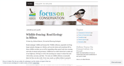 Desktop Screenshot of focusonconservation.wordpress.com