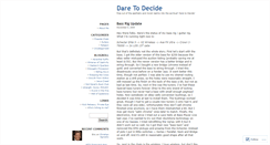 Desktop Screenshot of daretodecide.wordpress.com