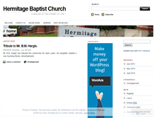 Tablet Screenshot of hermitagebaptistchurch.wordpress.com