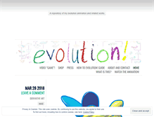 Tablet Screenshot of evolutionanimation.wordpress.com