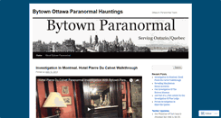 Desktop Screenshot of bytownparanormal.wordpress.com