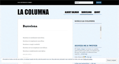 Desktop Screenshot of lacolumnadebarcelona.wordpress.com