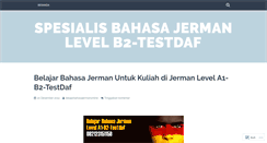 Desktop Screenshot of belajarbahasajerman1.wordpress.com
