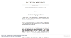 Desktop Screenshot of ecoethicalvegan.wordpress.com