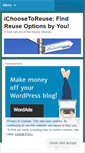 Mobile Screenshot of ichoosetoreuse.wordpress.com