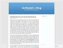 Tablet Screenshot of go4hotels.wordpress.com