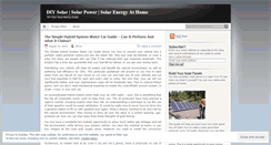 Desktop Screenshot of diysolarathome.wordpress.com