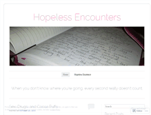 Tablet Screenshot of hopelessencounters.wordpress.com