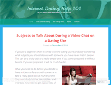 Tablet Screenshot of internetdatinghelp101.wordpress.com
