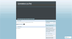 Desktop Screenshot of conversationsinmymind.wordpress.com