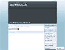 Tablet Screenshot of conversationsinmymind.wordpress.com