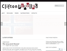 Tablet Screenshot of cliftonplayers.wordpress.com