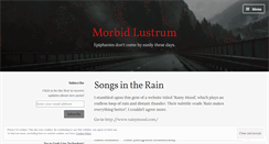 Desktop Screenshot of morbidlustrum.wordpress.com