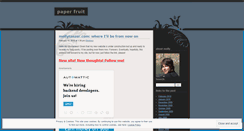 Desktop Screenshot of paperfruit.wordpress.com