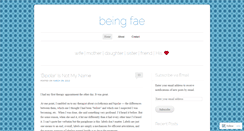 Desktop Screenshot of beingfae.wordpress.com