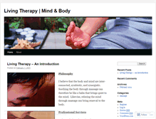 Tablet Screenshot of livingtherapy.wordpress.com