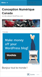 Mobile Screenshot of conceptionnumeriquecanada.wordpress.com