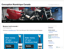 Tablet Screenshot of conceptionnumeriquecanada.wordpress.com