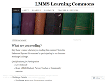 Tablet Screenshot of lmmslearningcommons.wordpress.com