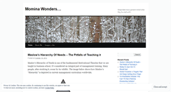 Desktop Screenshot of mominawonders.wordpress.com